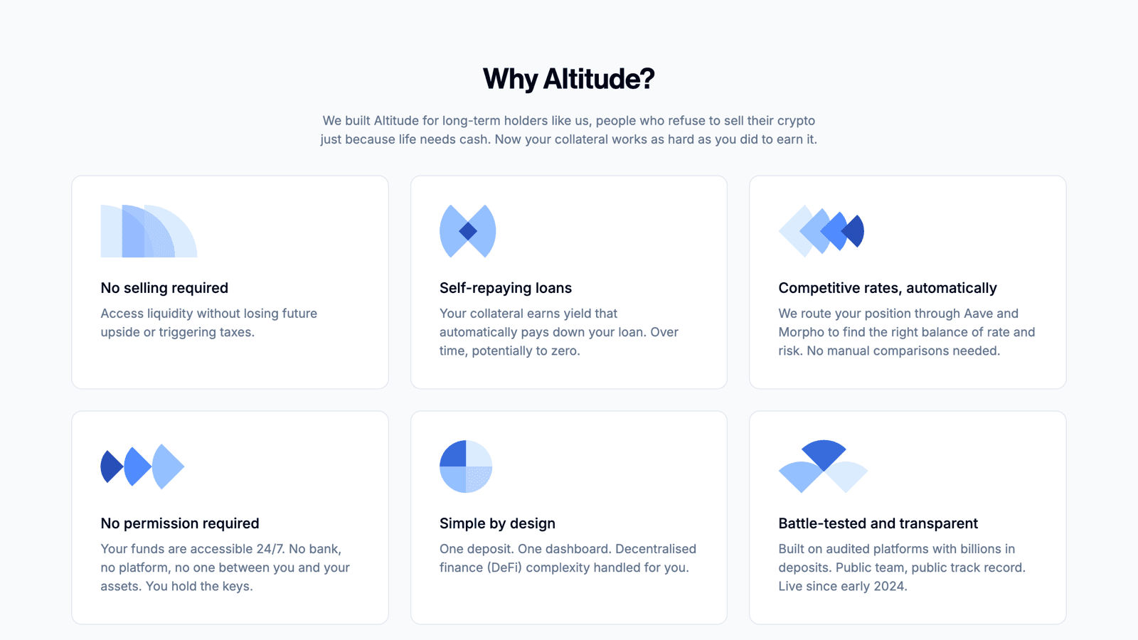 Altitude product benefits for long-term crypto holders